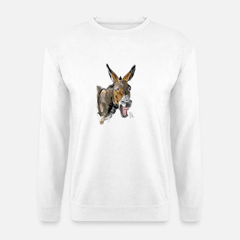 Esel Donkey Âne - Unisex Pullover - Weiß