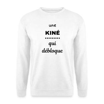 Une kiné qui débloque cadeau humoristique - Sweat-shirt Unisexe - blanc - Devant