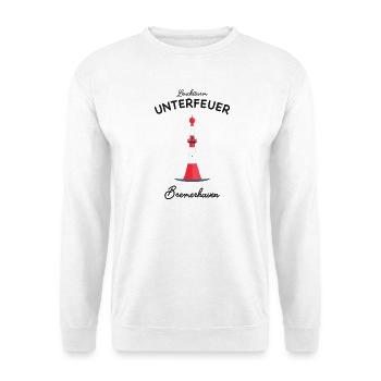 Bremerhaven, Leuchtturm Unterfeuer, Nordsee - Unisex Pullover - Weiß - Vorne