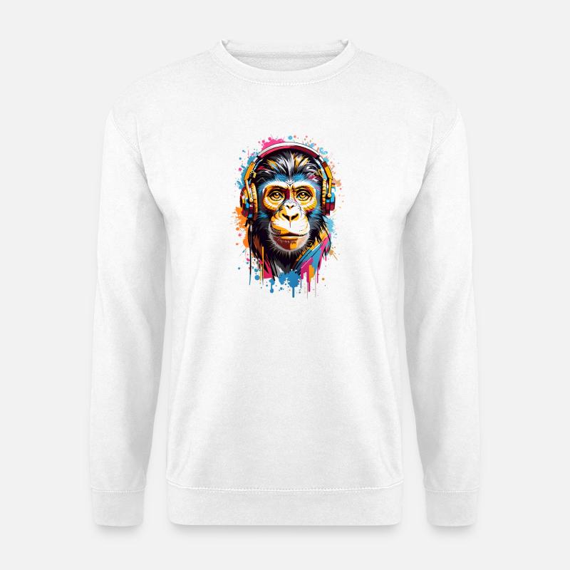 Cool monkey - Unisex Sweatshirt - white