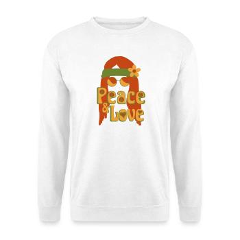 Peace and Love - Unisex Sweatshirt - white - Front