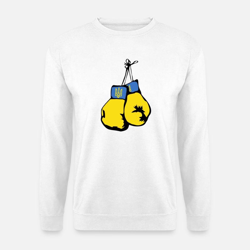 Gants de boxe drapeau de l’Ukraine - Sweat-shirt Unisexe - blanc