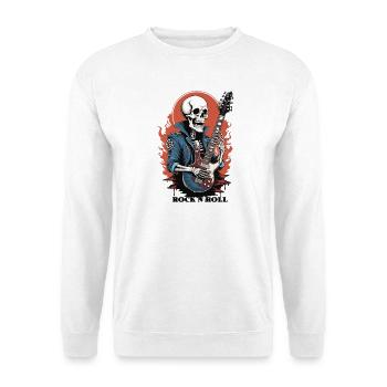 Rock 'n' Roll Skelett - Unisex Pullover - Weiß - Vorne