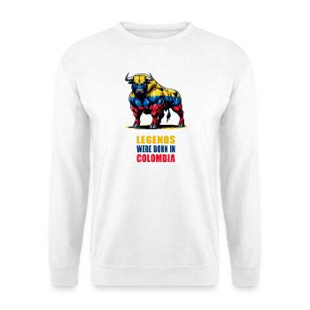 Legenden sind in Kolumbien geboren - Unisex Pullover - Weiß - Vorne