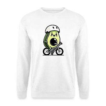 Pédalage : l’avocat cycliste - Sweat-shirt Unisexe - blanc - Devant