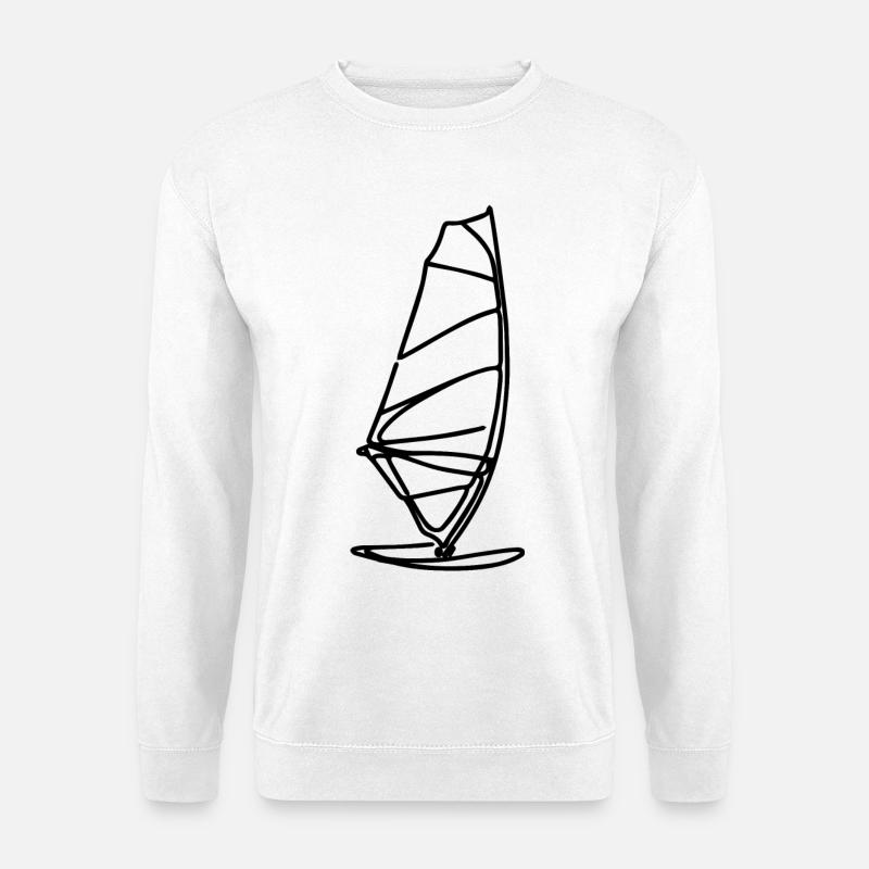 Sailing Board Drawing - Unisex Sweatshirt - white