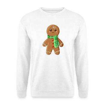 Mignon bonhomme en pain d’épice - Sweat-shirt Unisexe - blanc - Devant