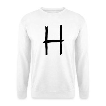 Buchstabe H - Unisex Pullover - Weiß - Vorne