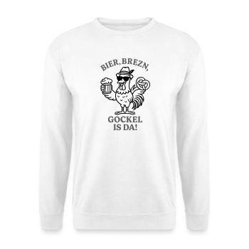 Rooster’s Here! - Funny Party in October Design - Unisex Sweatshirt - white - Front