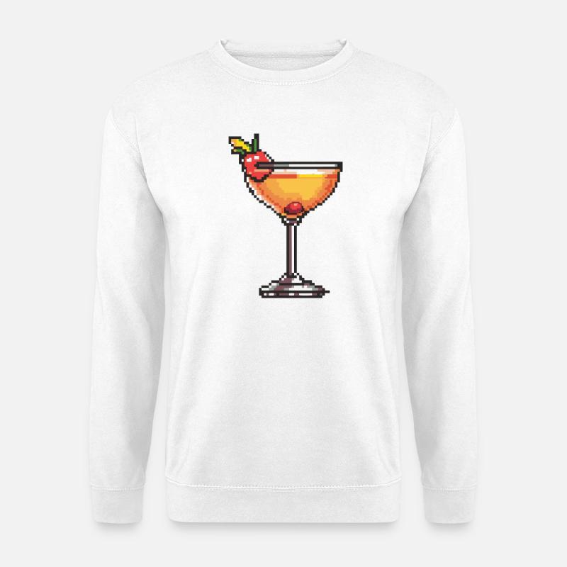 Pixel Cocktail Illustration - Unisex Pullover - Weiß