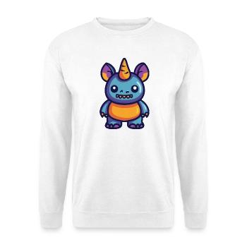 Nashorn Halloween Zombie - Unisex Pullover - Weiß - Vorne