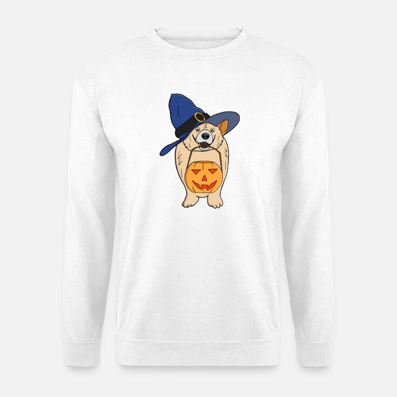 Kürbis Hexenhund - Unisex Pullover - Weiß
