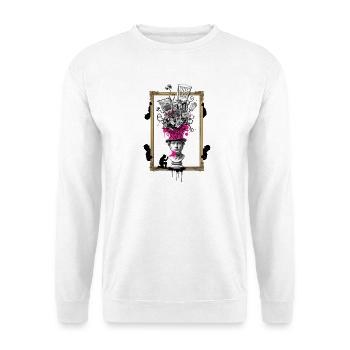 Surreal Shopping Cart Portrait in Picture Frame - Unisex Sweatshirt - white - Front