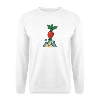 Abheben, geerdet bleiben - Unisex Pullover - Weiß - Vorne