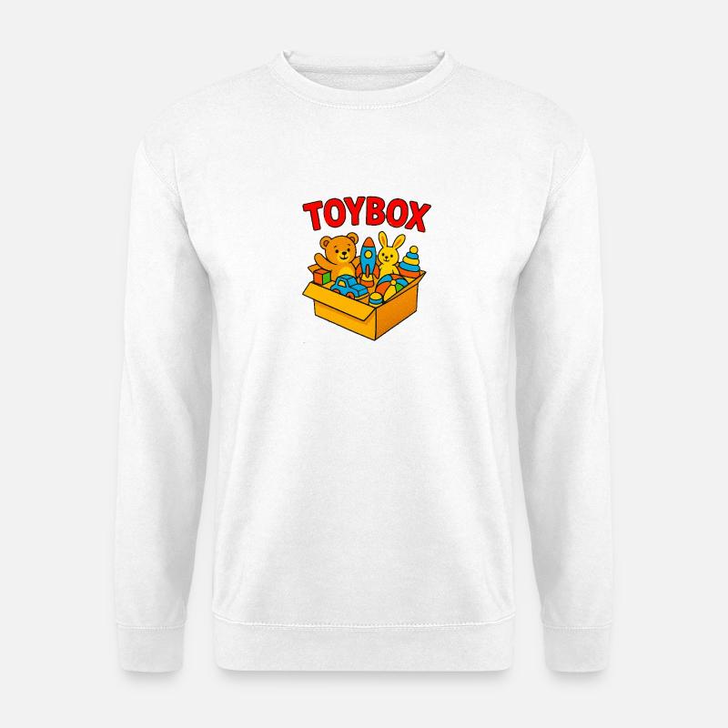 Spielzeugkiste Tiere - Unisex Pullover - Weiß