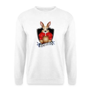Boxing Kangaroo – Funny Boxer Motif - Unisex Sweatshirt - white - Front