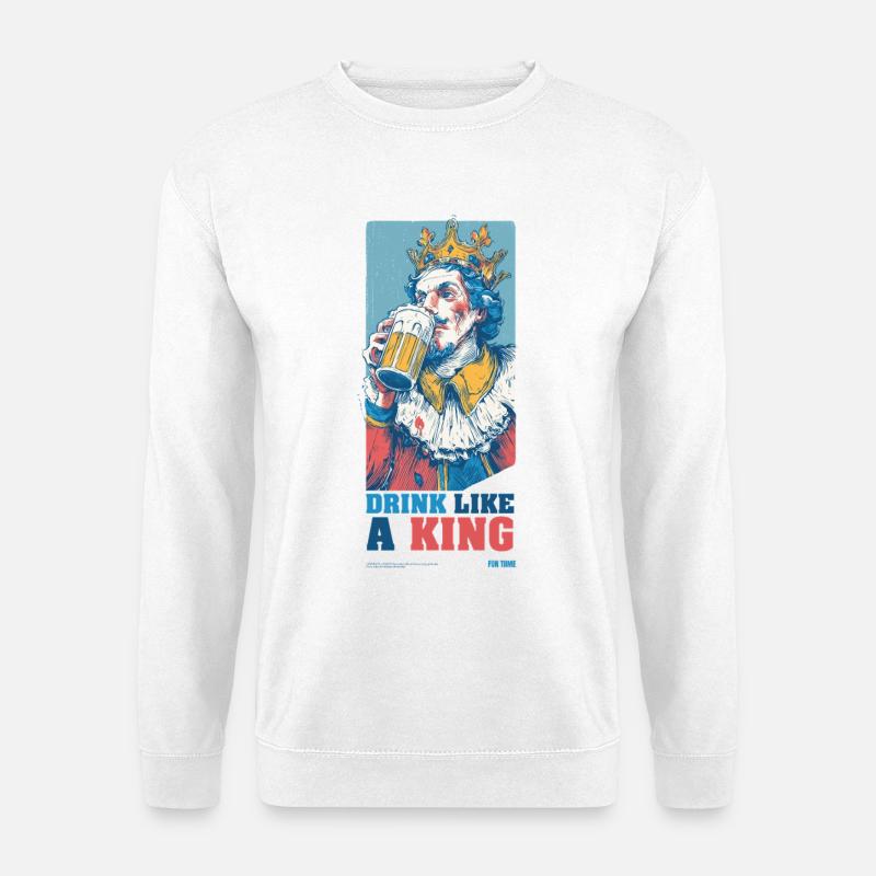 Königlicher Biergenuss - Unisex Pullover - Weiß