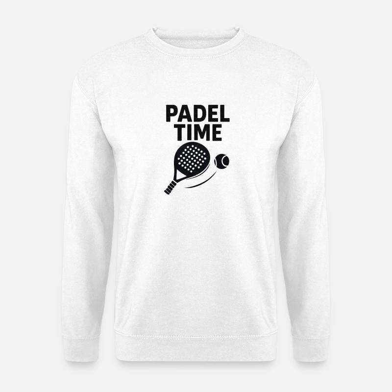 Padel Time – Paddle & Ball Graphics - Unisex Sweatshirt - white