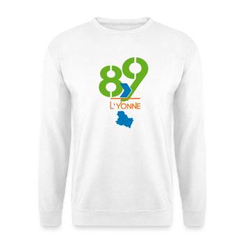 Logo 89 L'Yonne - Unisex Pullover - Weiß - Vorne