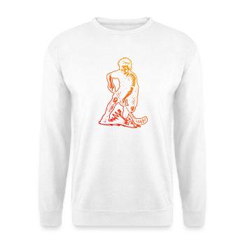 Floorball Stil für jeden Anlass - Unisex Pullover - Weiß - Vorne - Alina (178cm) & Michal (187cm)