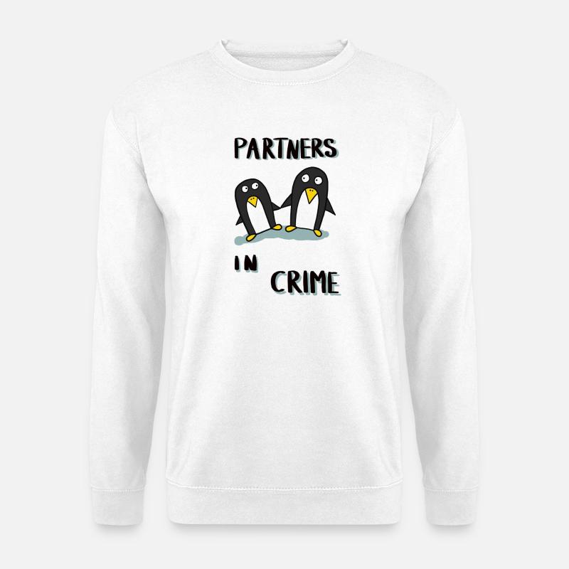 partners in crime - Unisex Pullover - Weiß