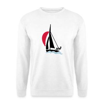 Youth sailing dinghy (420 470 505) sailboat - Unisex Sweatshirt - white - Front