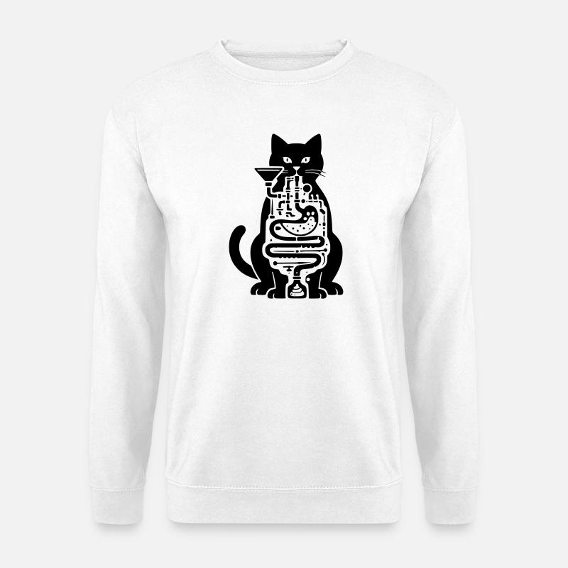 katze verdauung - Unisex Pullover - Weiß