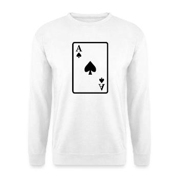 Ace of spades - Unisex Sweatshirt - white - Front