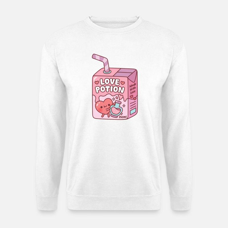 Süßes Herz-Liebestrank-Saft-Paket Lustig - Unisex Pullover - Weiß