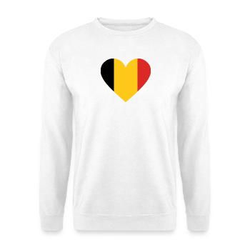 Yellow and red tricolor heart - Unisex Sweatshirt - white - Front