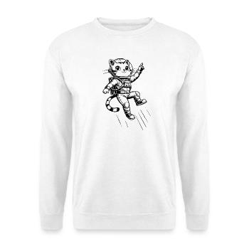 Chat astronaute - Sweat-shirt Unisexe - blanc - Devant