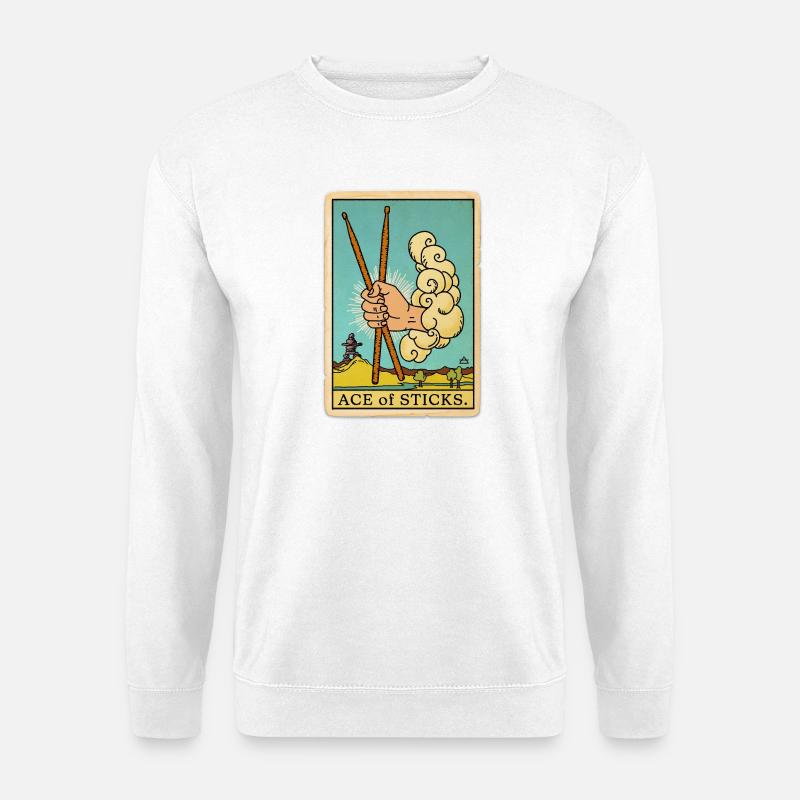Air Drummer Tarot - Unisex Pullover - Weiß