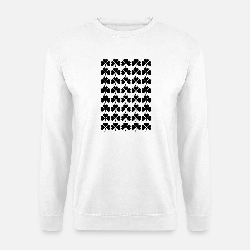 Irish Clover pattern design - Unisex Sweatshirt - white