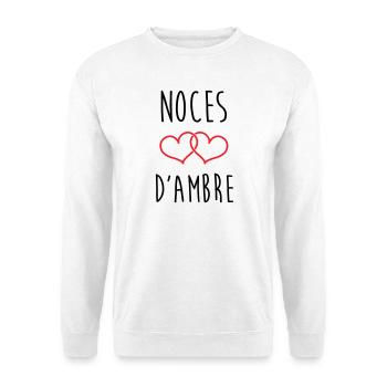 Amber Wedding 34 years of marriage - Unisex Sweatshirt - white - Front
