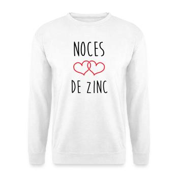 Zinc Wedding 76 Years - Unisex Sweatshirt - white - Front