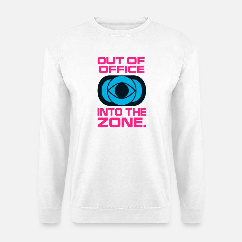 Hors Bureau Concentration Zone Travail - Sweat-shirt Unisexe - blanc