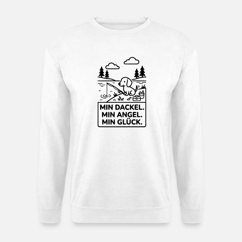 Dackel Angel Glück - Unisex Pullover - Weiß