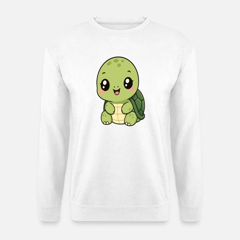 Kawaii Schildkröte  - Unisex Pullover - Weiß