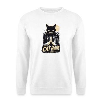 Beware Cat Hair Forever - Unisex Sweatshirt - white - Front