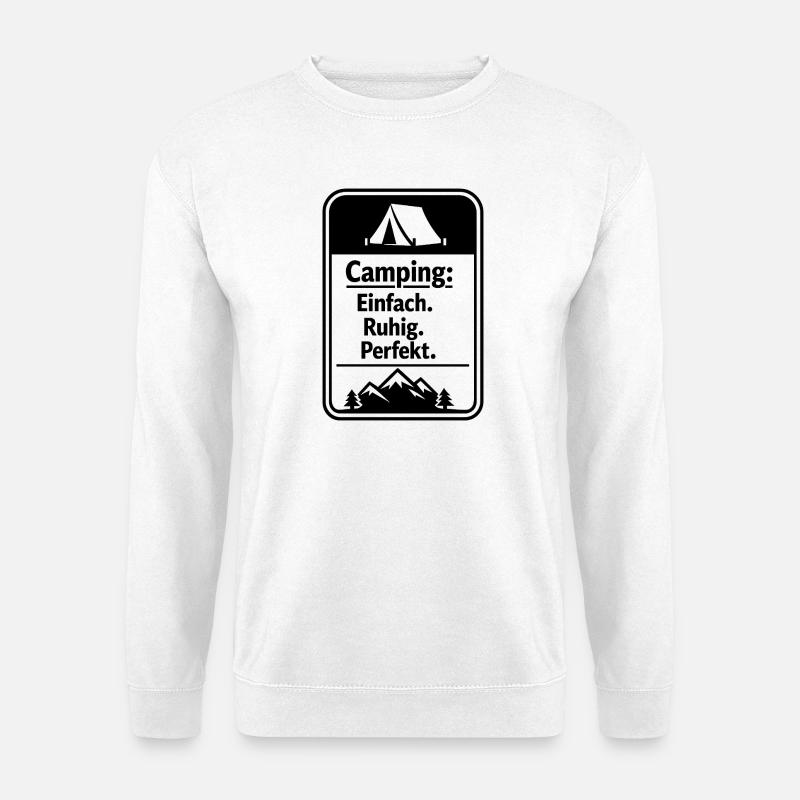Camping - Sweat-shirt Unisexe - blanc