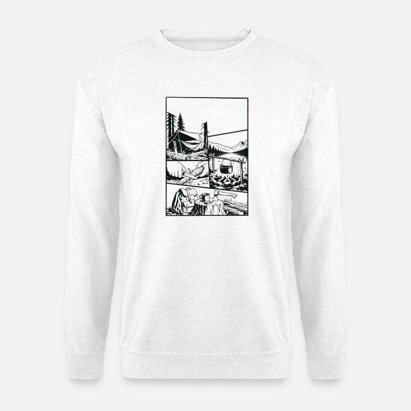 Wild Enough Camping Adventure - Unisex Sweatshirt - white