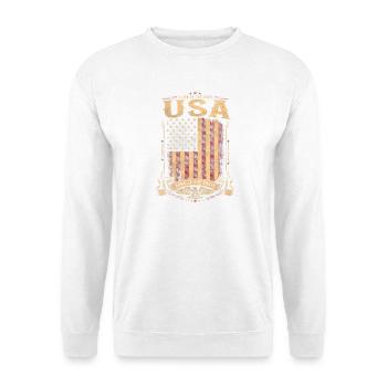 Blason vintage des drapeaux américains - Sweat-shirt Unisexe - blanc - Devant