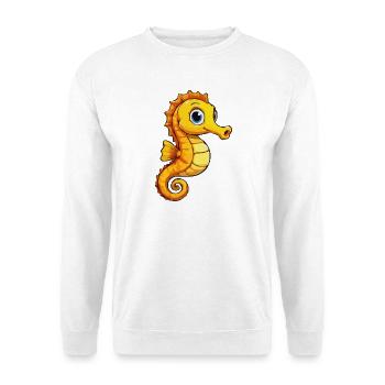 Dessin animé câlin de l’hippocampe - Sweat-shirt Unisexe - blanc - Devant