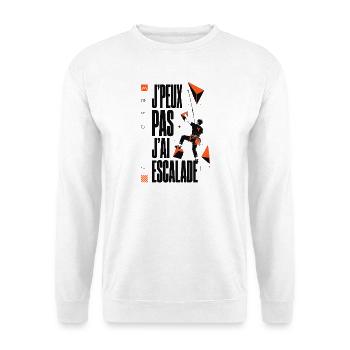 J’Peux Pas J’Ai Escalade Minimaliste - Sweat-shirt Unisexe - blanc - Devant