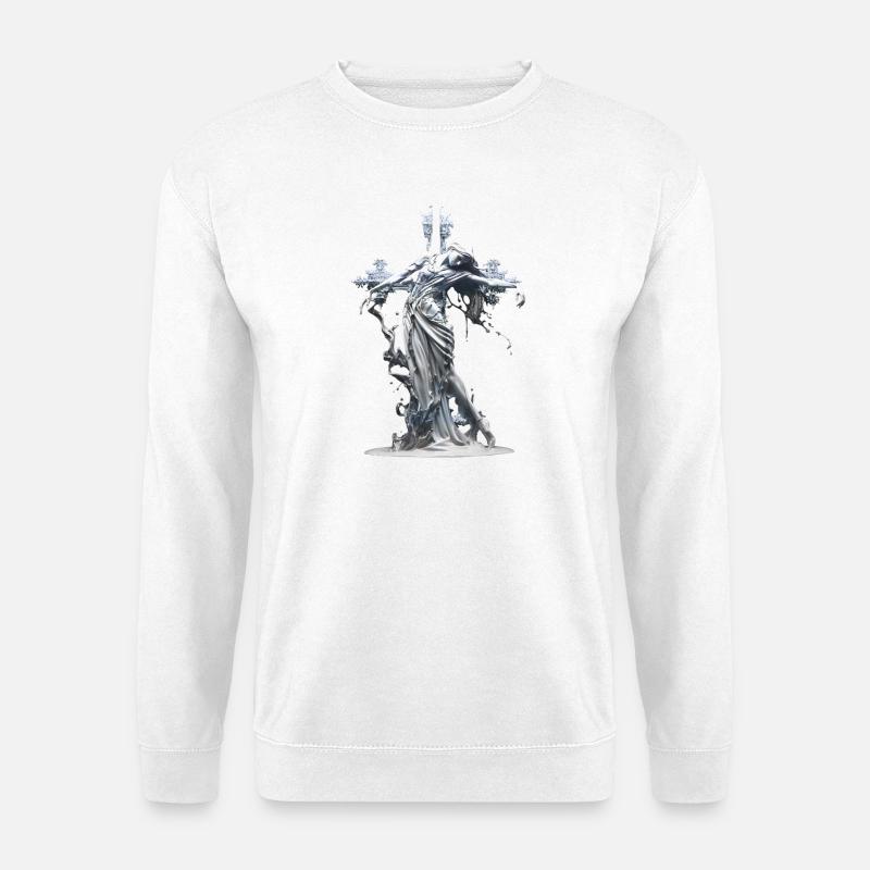 Eisige Göttin des Flusses - Unisex Pullover - Weiß