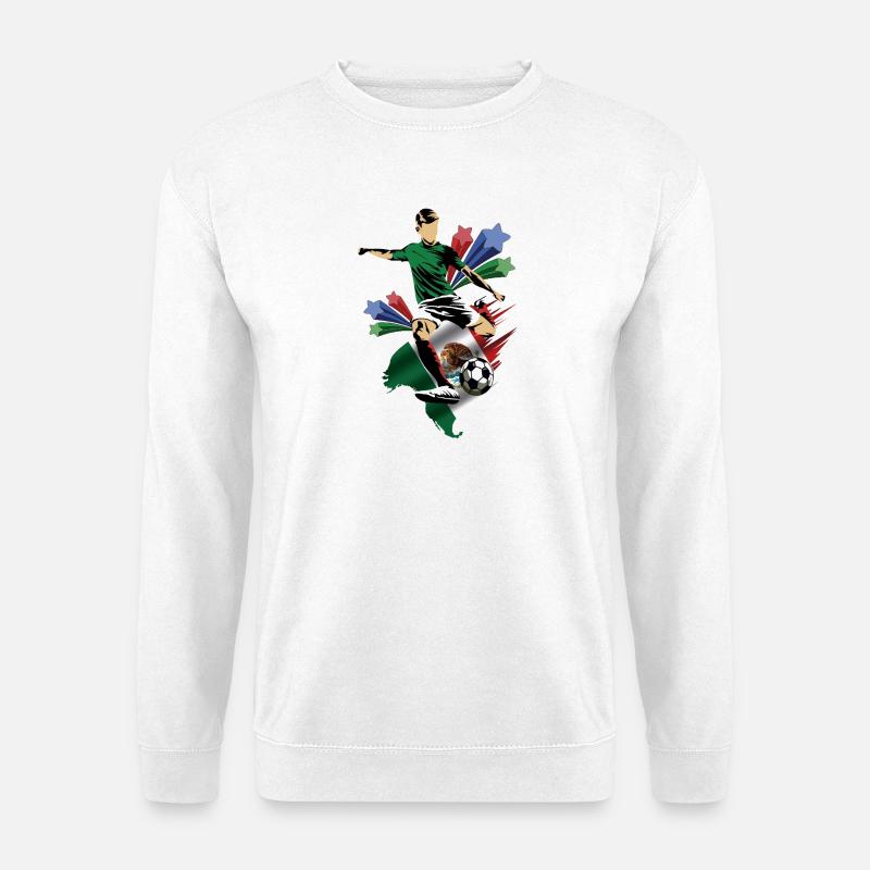 Mexiko - Mexiko - Flaggen - Unisex Pullover - Weiß