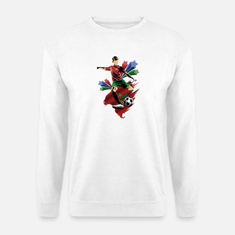 Marruecos – Marokko – Flaggen - Unisex Pullover - Weiß