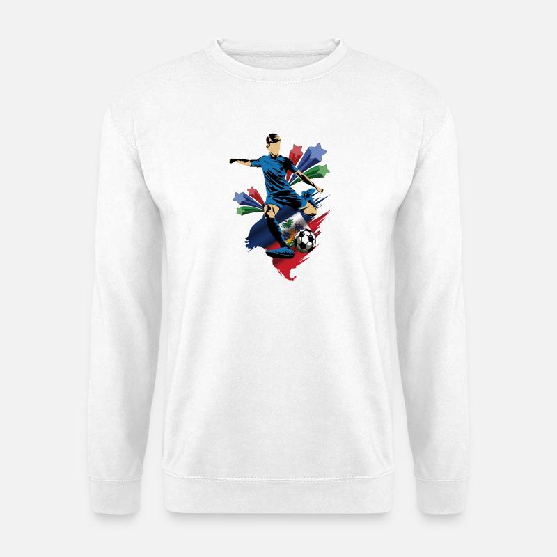 Haiti - Haiti - Flaggen - Unisex Pullover - Weiß