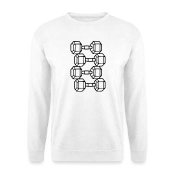 Dumbbells Icon Weights Training - Unisex Sweatshirt - white - Front