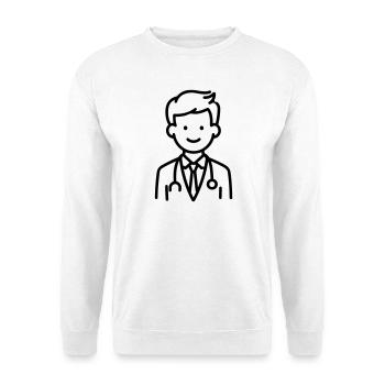 docteur - Sweat-shirt Unisexe - blanc - Devant